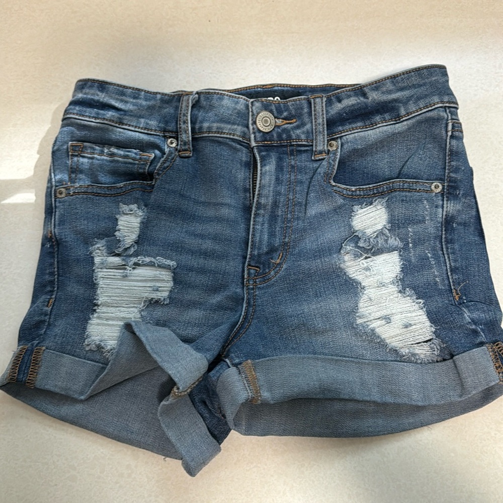 Aeropostale High Rise Midi Short